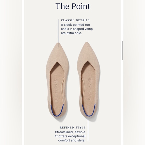 Brand New 🖤 Rothy’s The Point Classic Black Solid - Size 9.5 - Picture 10 of 13